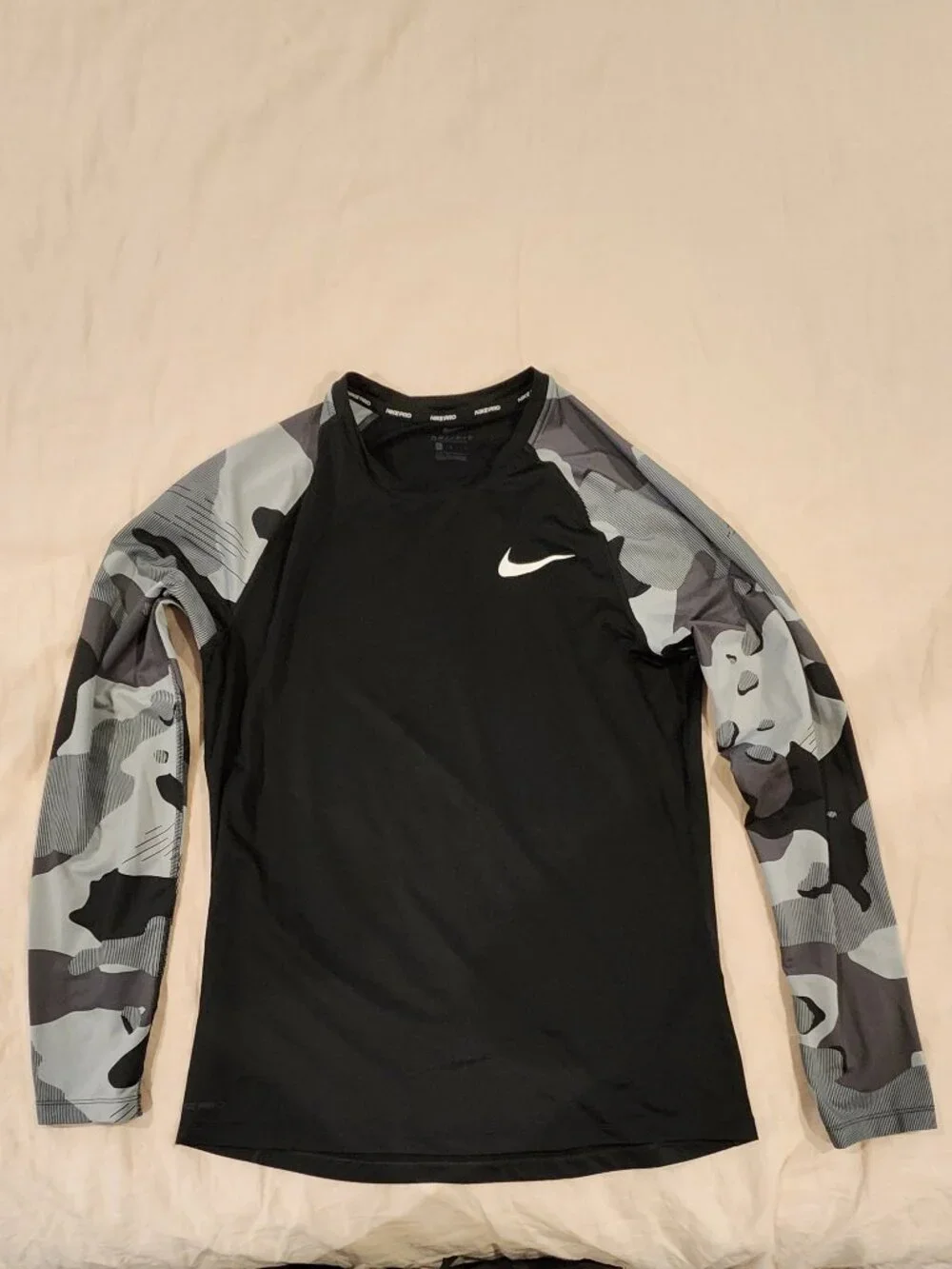 Mens Nike Pro Camo Colorblock Long Sleeve Top Size Large